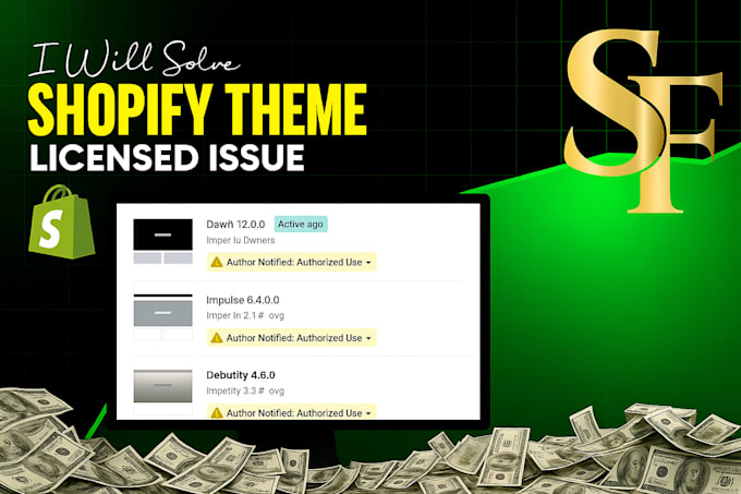activate shopify theme license, fix shopify errors and store bugs professionally