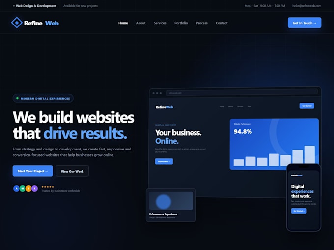 do website development as full stack developer