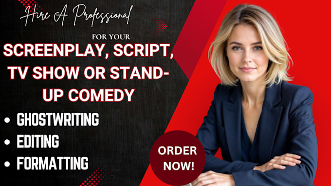 be your proficient movie script writer, screenplay ghost writer, stand up comedy