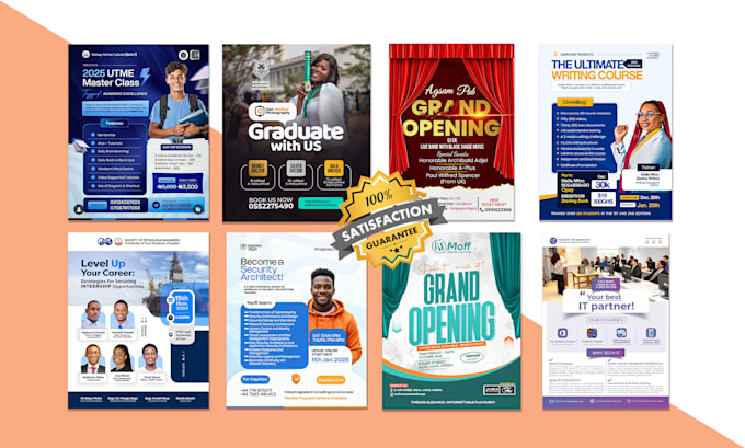 design professional business flyer, poster, brochure