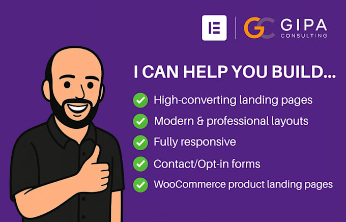 design a high converting elementor landing page