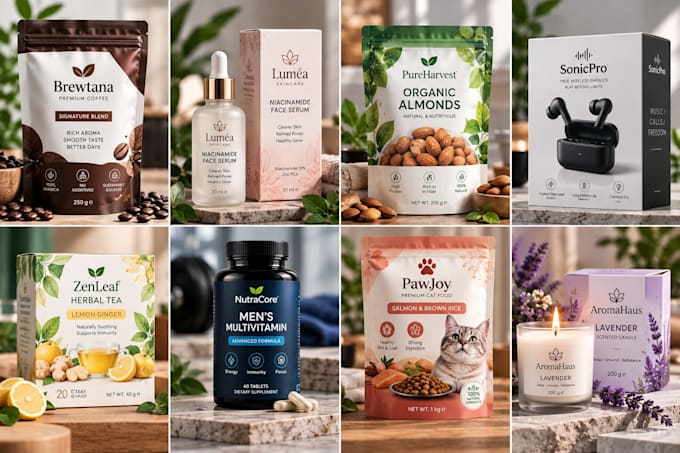 design product packaging and labels for your brand