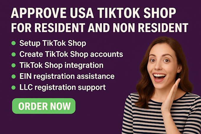 create USA tiktok shop tiktok shop setup USA tiktok account tiktok ads account