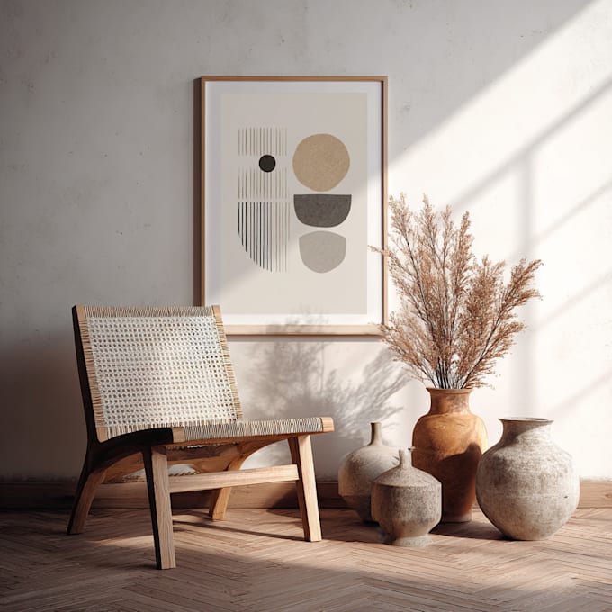 design minimalist boho abstract printable wall art