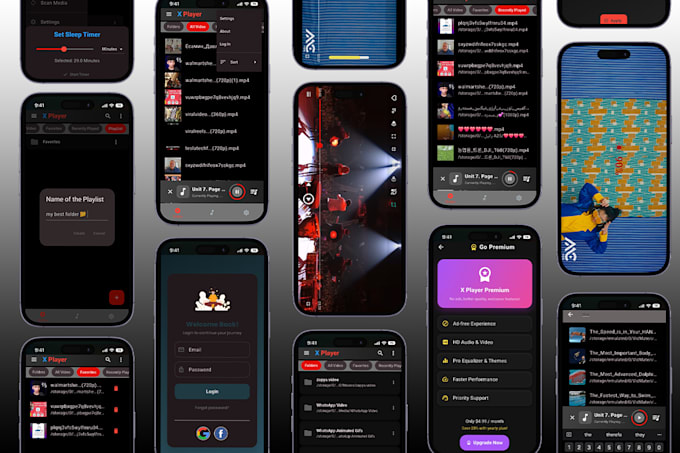 develop a modern flutter app with clean UI and database