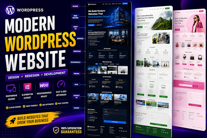 design, redesign or develop a professional custom wordpress website