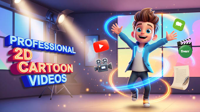 create a professional 2d animated explainer or ad video