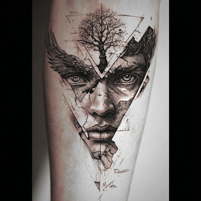 make a realistic realism tattoo design for you