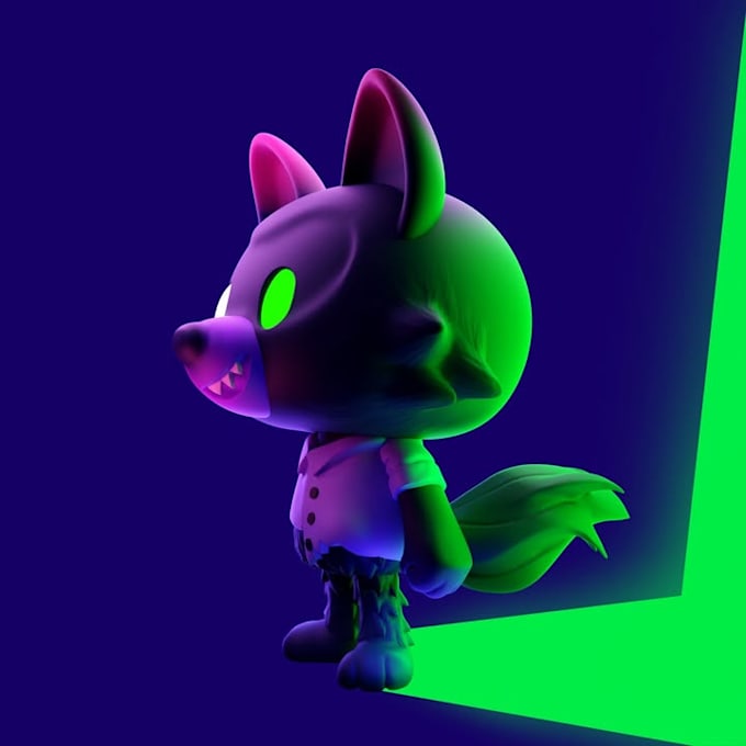 make cute 3d mascot animal character modeling in blender