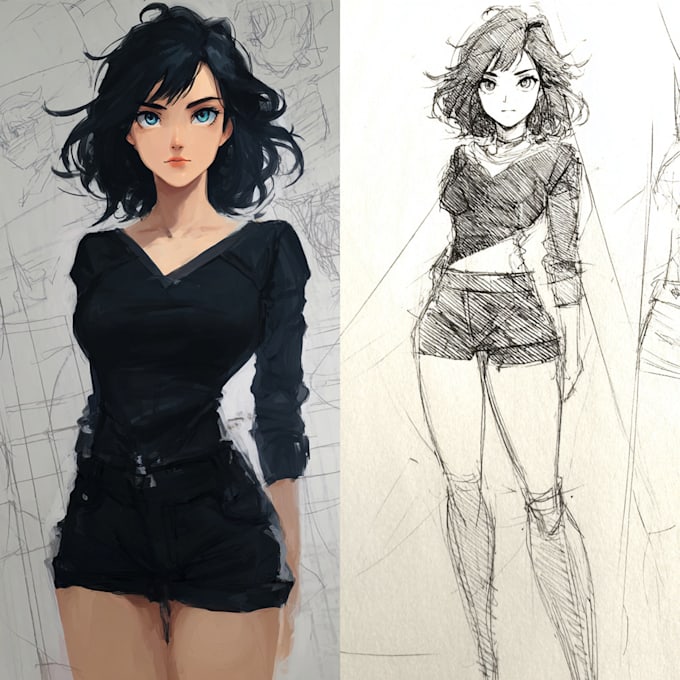 draw anime manga illustration