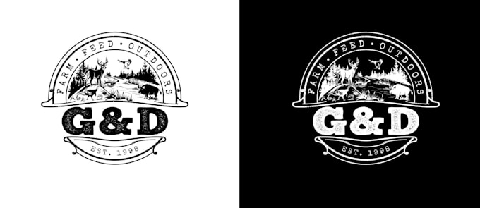 create professional outdoor, deer logo unlimited revision