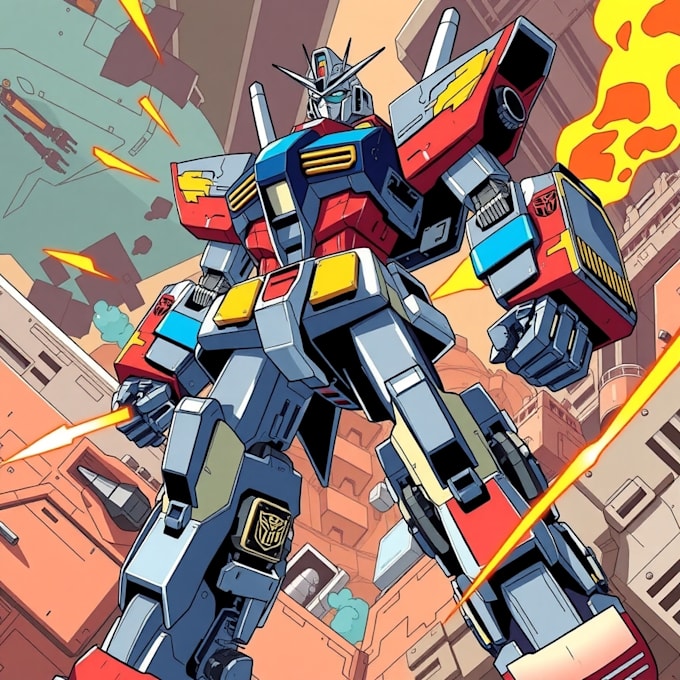 do your mecha robot fanart or original in digital artwork