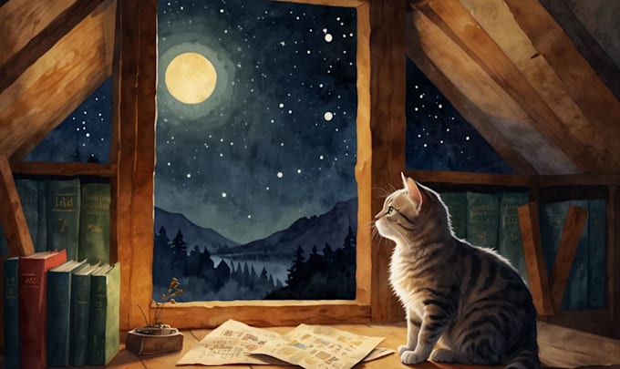 do children picture book illustration, realistic watercolor or 3d for amazon KDP