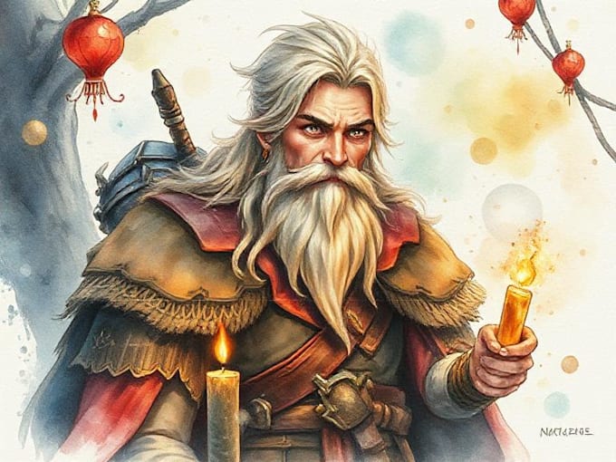 do a watercolor or fantasy portrait and dnd party