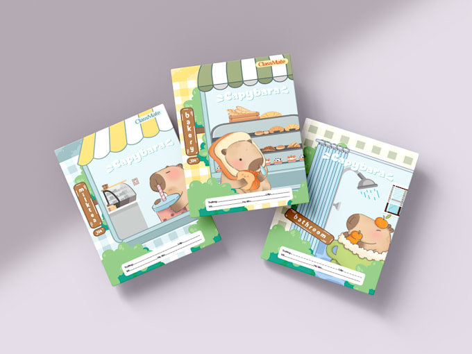 design cute notebook covers with custom characters