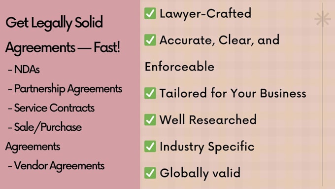 create ndas, service agreements, saas contracts, and legal documents