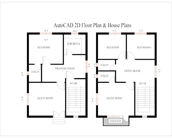 Design professional autocad 2d floor plan and house plans by Mahbub1430 ...