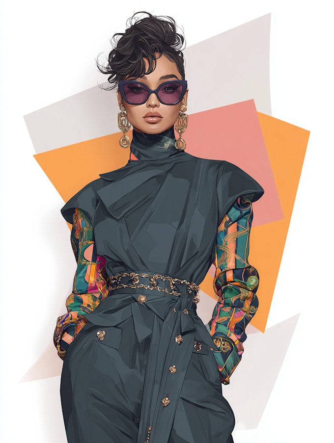 draw a fashion or  illustration