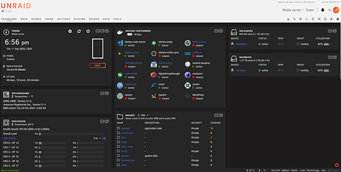 deploy, configure or repair your unraid server