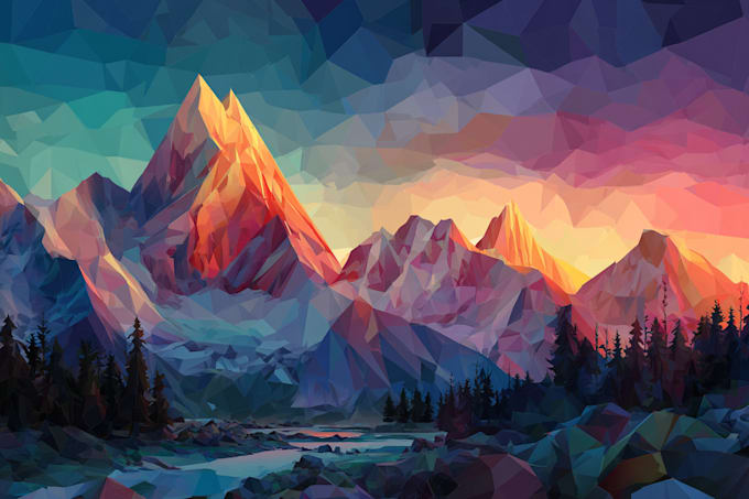 design an awesome low poly vector illustration