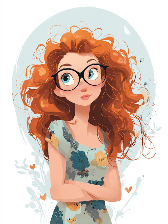 do cute disney cartoon portrait