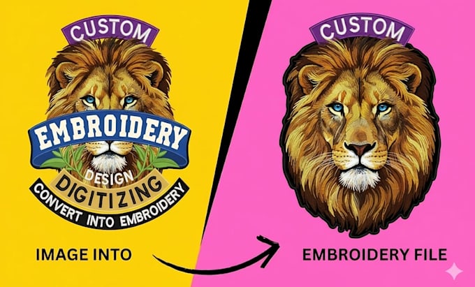 do custom embroidery digitizing design for logo and images