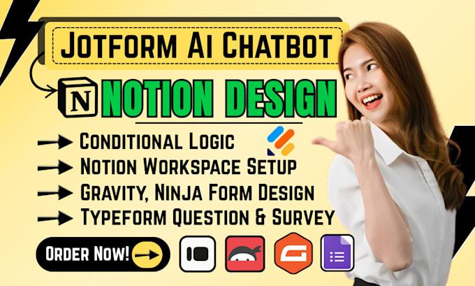 create custom notion template jotform ai chatbot design typeform ninja form