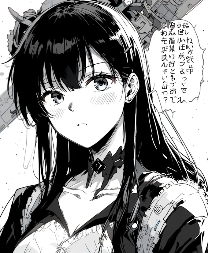 make a manga character illustration