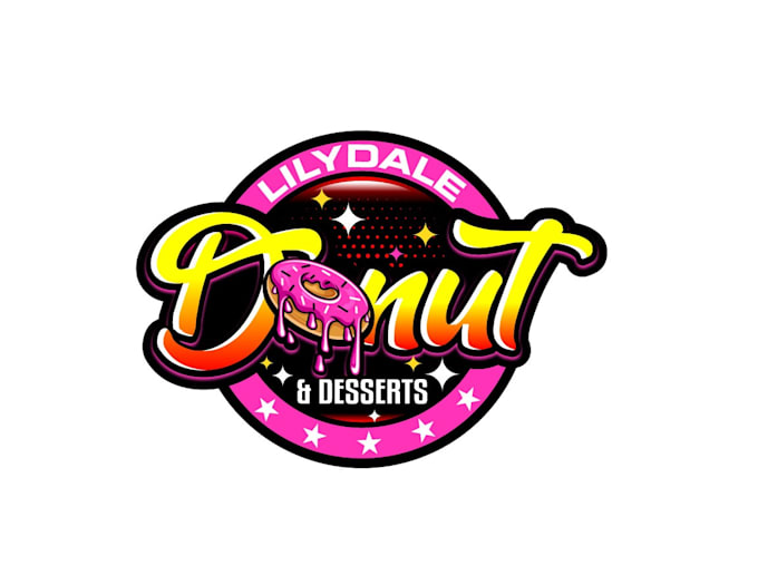 create attractive and imagination donut logo design
