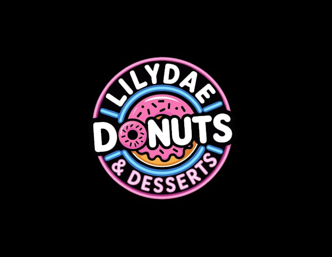 create high quality and beautiful donut logo design