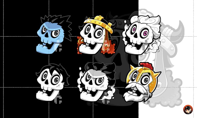 custom twitch sub badges, unique hand drawn subscriber icons