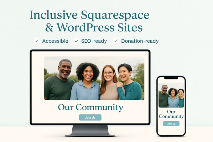 build an accessible squarespace or wordpress site for transgender communities