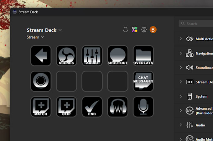 create a custom stream deck profile