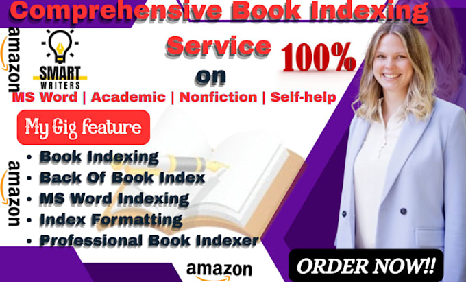 do comprehensive back of your book indexing on ms word