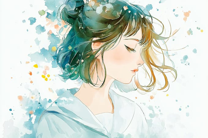 draw fantasy art, watercolor characters scenes