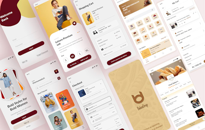 design modern UI UX for mobile app and website