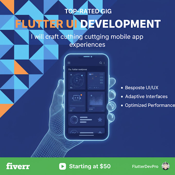 create modern flutter mobile app interfaces