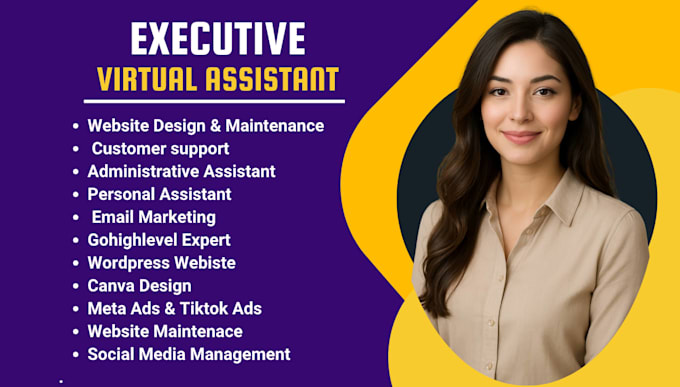 executive and personal virtual assistant, administrative support
