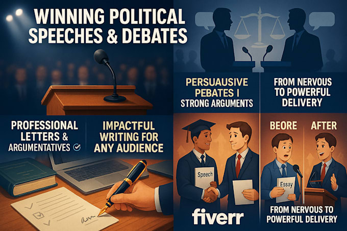 Write winning political speech, debate, formal letter and argumentative ...