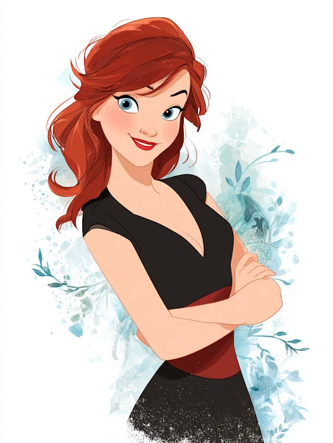 create a disney cartoon illustration