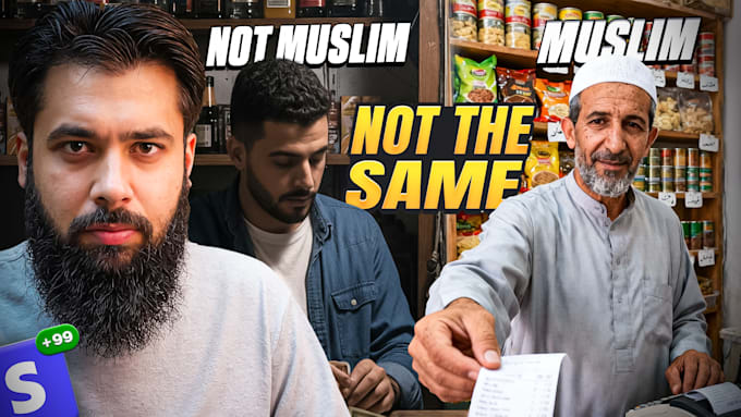 create arabic and english youtube thumbnails with bold text