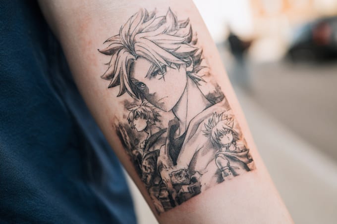 your dream anime, manga tattoo design