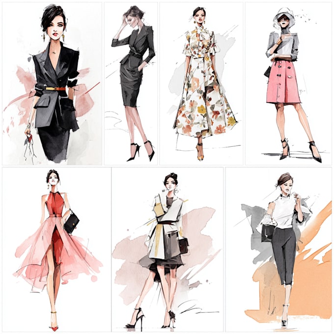 Draw a digital fashion illustration for you by Nambakuyu | Fiverr