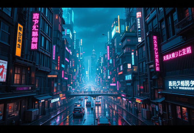 Draw science fiction city, cyberpunk concept art by Glynnamer | Fiverr