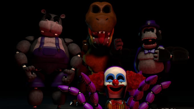 create 3d fnaf style animatronics for your project