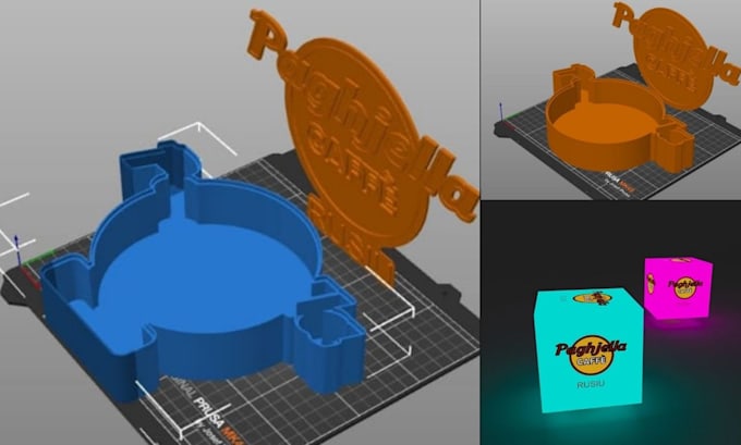 do 3d lightbox, keychain, coaster logo, image or text, 3d award, trophy stl, 3mf