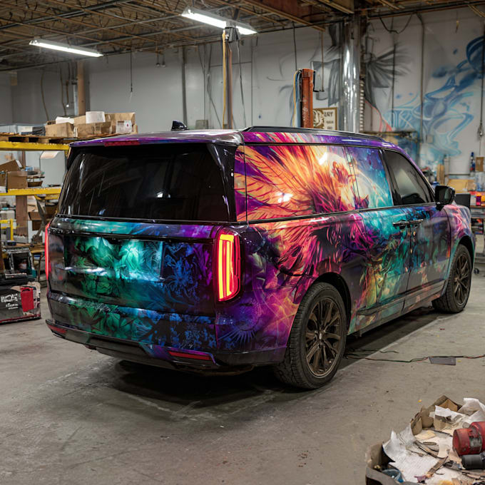 vehicle wrap design, van wrap design, car wrap design