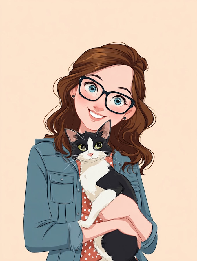 make disney pets portrait illustration in disney style