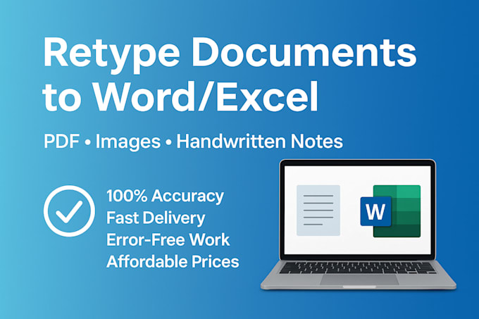do typing work retype scanned documents and data entry