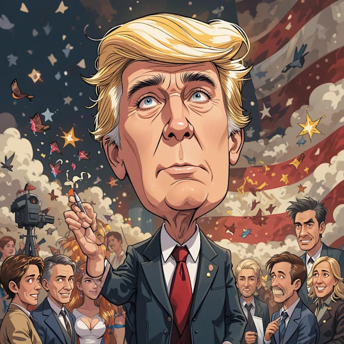 make a political cartoon art